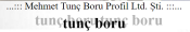 Mehmet Tunç Boru Profil